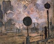 Claude Monet Exterior of Saint-Lazare Station Germany oil painting artist